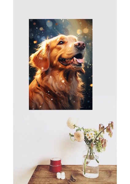 Golden Tablo Kanvas Ev Duvar Ofis Salon Hediyelik Dekarasyon Süsü Ölçü Seçiniz :)