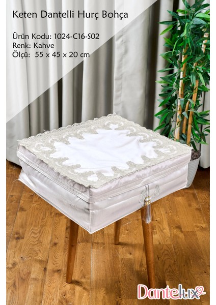 Keten Dantelli Hurç Bohça