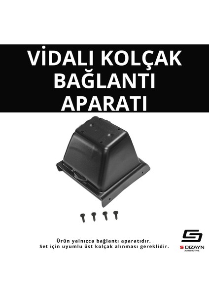 S-Dizayn Vw Polo 5 Abs Vidalı Kol Dayama Kolçak Alt Adaptör 2009-2017 A+Kalite