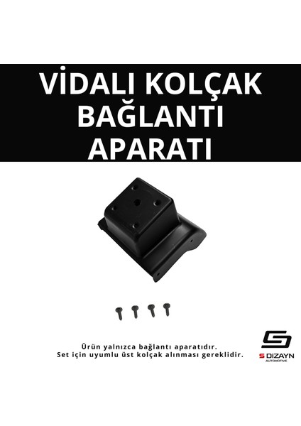 S-Dizayn Seat Arona Vidalı Kol Dayama Kolçak Alt Adaptör 2017 Üzeri A+ Kalite
