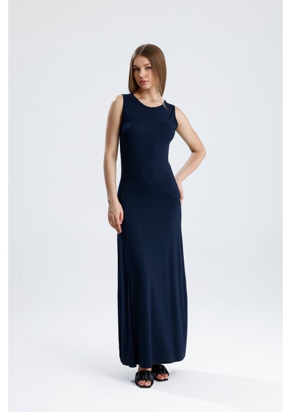 Yırtmaçlı Kolsuz Likralı Viskon Elbise | ELB35734 fiyatları