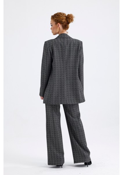 Astarlı Desenli Takım Elbise Ceket ve Pantolon | CKT36036 Zikzak Desenli indirimleri