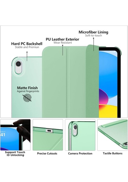 Apple iPad Air 11 Inç 6. Nesil Yatay Standlı Uyku Modlu Basic Arkası Sert Smart Kılıf A2902 A2903 fiyatları