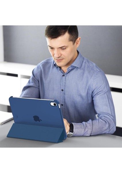 Apple iPad Air 11 Inç 6. Nesil Yatay Standlı Uyku Modlu Basic Arkası Sert Smart Kılıf A2902 A2903