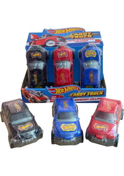 Hotwheels Candy Truck Çilek Aromalı Şekerli Kamyonlar 12'li