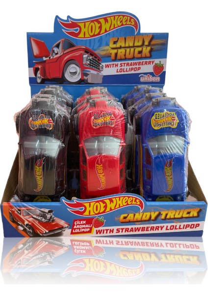 Hotwheels Candy Truck Çilek Aromalı Şekerli Kamyonlar 12'li fiyatları