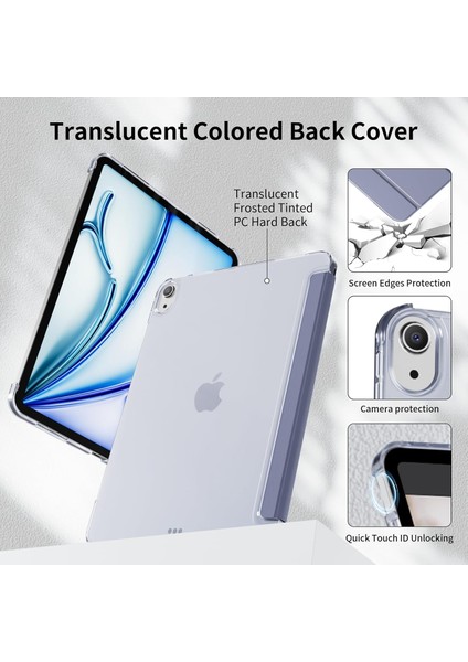 Apple iPad Air 11 Inç 6. Nesil Yatay Standlı Uyku Modlu Basic Arkası Sert Smart Kılıf A2902 A2903 fiyatları