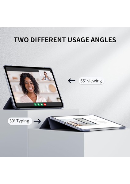 Apple iPad Air 11 Inç 6. Nesil Yatay Standlı Uyku Modlu Basic Arkası Sert Smart Kılıf A2902 A2903 indirimleri