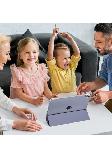 Apple iPad Air 11 Inç 6. Nesil Yatay Standlı Uyku Modlu Basic Arkası Sert Smart Kılıf A2902 A2903