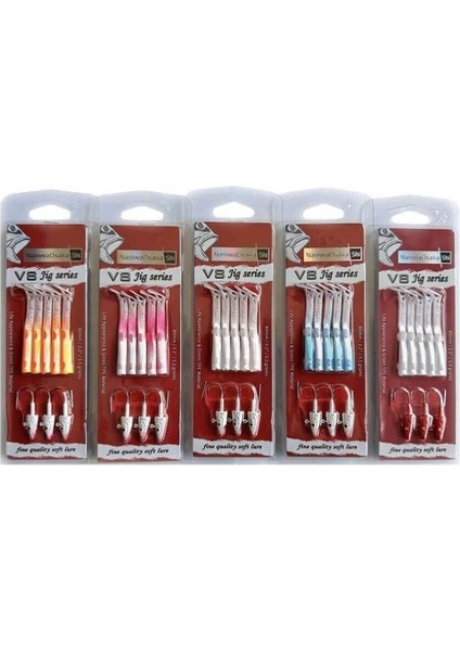 V8 Jig Series 8 cm 5.5 gr Silikon Yem Glow Pink Glitter