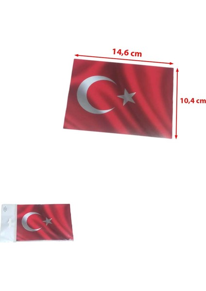 10 Adet Küçük Sticker Türk Bayrağı Etiket A6 Bayrak Sticker Etiket (Ebat: 14,6 cm x 10,4 Cm) fiyatları