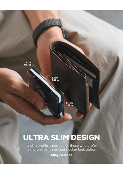 Para Klipsli Ince Metal Cüzdan - Rfıd Engelleme ve Airtag Uyumlu fırsatları