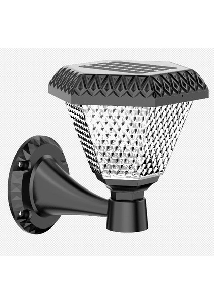 4 Adet Kumandalı Güneş Enerjili Solar Duvar Bahçe LED Aydınlatma Armatürü Rgb + Beyaz + Gün Işığı