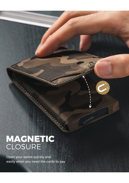 Ince Cüzdan Erkekler Için Açılır Kart Tutucu Minimalist Bifold Cüzdan Manyetik Kapatma 12 Kart fiyatları