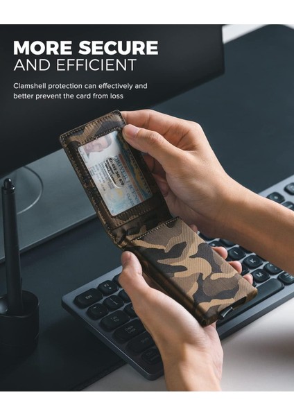 Ince Cüzdan Erkekler Için Açılır Kart Tutucu Minimalist Bifold Cüzdan Manyetik Kapatma 12 Kart modelleri