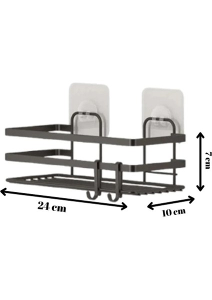 2'li Yapışkanlı Lamalı Banyo Rafı, 2'li Tek Katlı Banyo Organizer, Kancalı Banyo Düzenleyici indirimleri