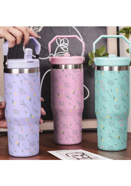 Bloom The Iceflow Flip Straw Pipetli Termos Bardak| 30 Oz (0,89LT) Pipetli Quencher Termos fırsatları