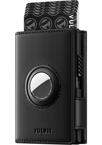 Deri Erkek Kart Cüzdanı Alüminyum Açılır Cüzdan Uyumlu