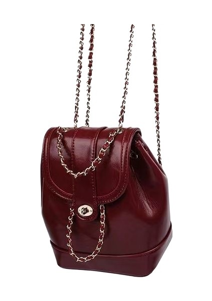 Kadın Chanel Tarzı Zincir Sırt Çantası (Yurt Dışından)