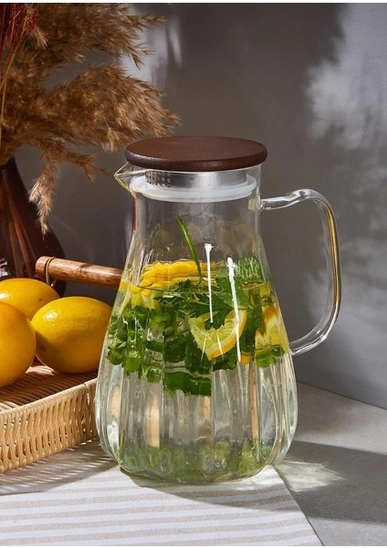 SAVİO WOOD CAM SÜRAHİ 2200 ML