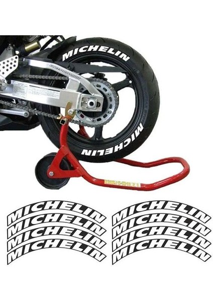 Michelin Lastik Yanak Yazısı Beyaz 3D