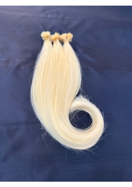 Platin Özbek 55-60 cm %100 Gerçek Saç 50 Adet Mikro Kaynak, 1,0 Gramdır 50 Adet 50 Gram Gelmektedir