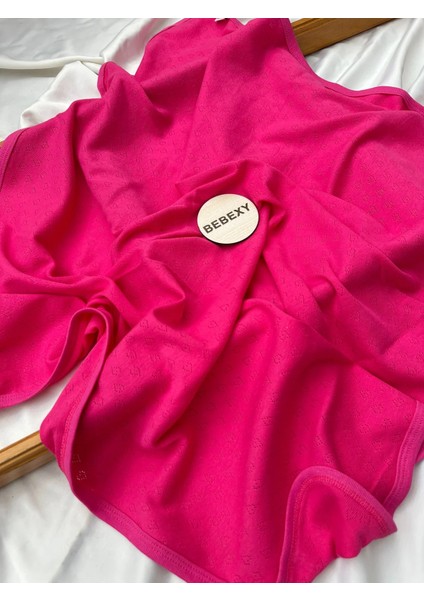 Jakarlı Kundak Battaniye Pembe