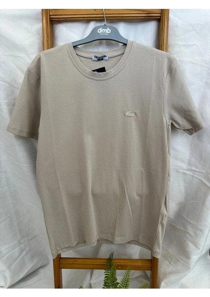 Düz Tişört Bej Renk