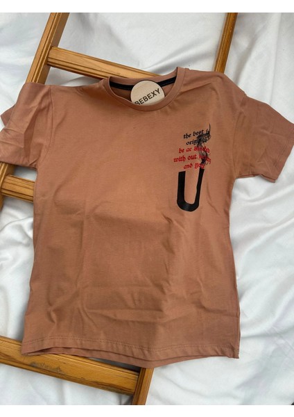 Cmk Yazılı Tişört Kahverengi