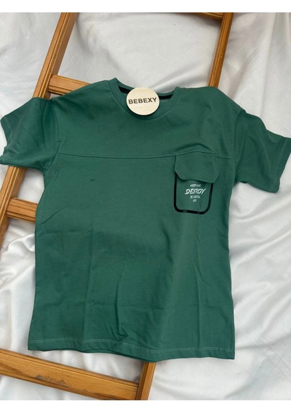 Cepli Cmk Yazılı Tişört Yeşil