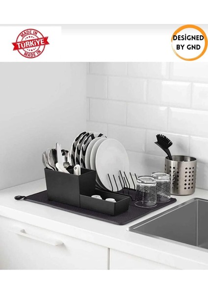 Siyah Bulaşık Kurutma Matı, Pratik ve Şık Mutfak Aksesuarı fiyatları