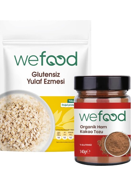Glütensiz Yulaf Ezmesi 300 gr + Organik Ham Kakao Tozu 140 gr 8681749102062