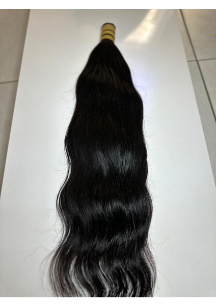 Doğal 55-60 cm %100 Gerçek Saç 100 Adet Mikro Kaynak, 0.8 Gramdır 100 Adet 80 Gram Gelmektedir