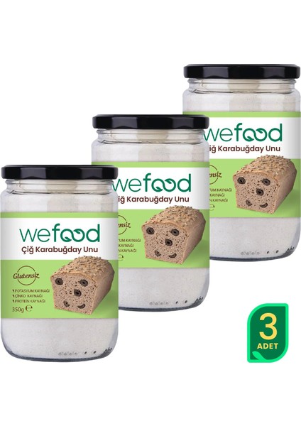 Glutensiz Çiğ Karabuğday Unu 350 gr 3'lü 8681749104772