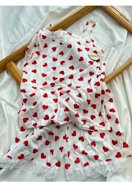 Ip Askılı Şortlu Pijama Takımı