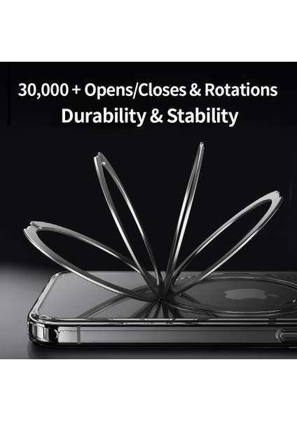 Iphone 16 Pro Crystal Rotating Magsafe Stantlı Kılıf Şeffaf fiyatları