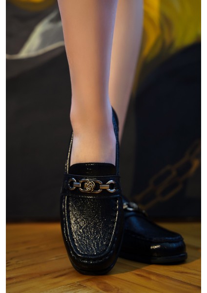 Kadın Loafer Küt Burun Tokalı Günlük Ayakkabı Barfin Siyah fiyatları