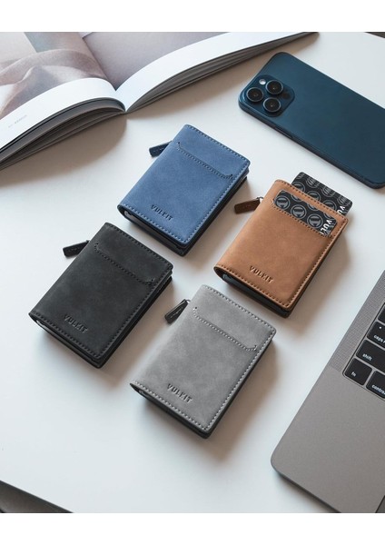 Ince Deri Cüzdan, Rfıd/nfc Korumalı, Kimlik Pencereli fiyatları