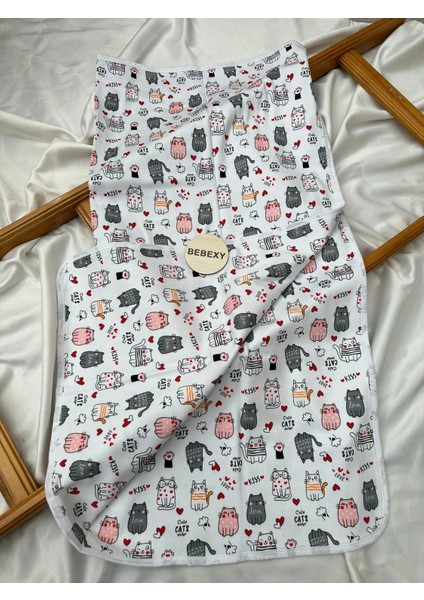 Kedi Desenli Kundak Battaniye