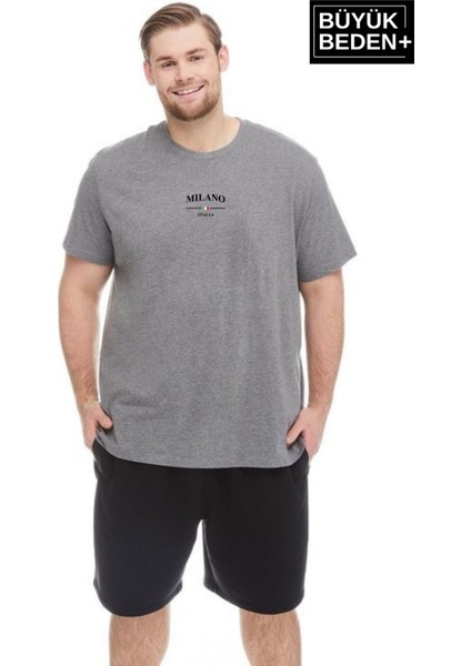 Süperlife Erkek Büyük Beden Milano Italia Baskılı Bisiklet Yaka Tshırt SPR25BTS907 fiyatları