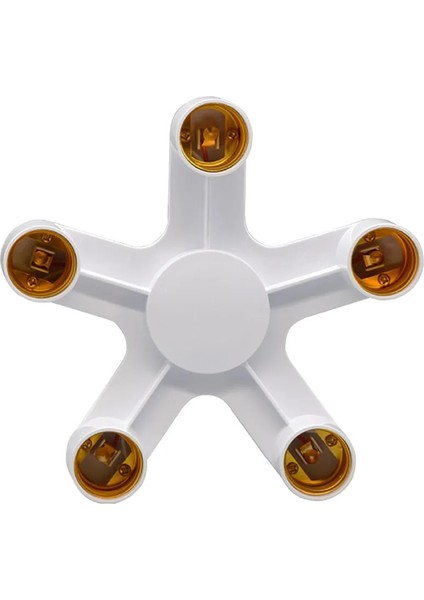 E27 LED Taban 220V Işık Vida Splitter Adaptör Lambası 110V Tutucu Soket Ampul Tutucu Dönüştürücü 5 In 1 Duy Lamba Çoklayıcı 5’li Beyaz modelleri