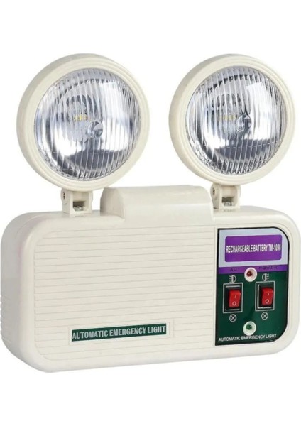 2X9W Şarjlı 180 Dk LED Acil Aydınlatma Armatürü Bataryalı Elektrik Kesintisinde, Yangın, Deprem