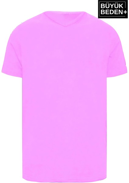 Süperlife Erkek Büyük Beden V Yaka Tshırt SPRBTS09