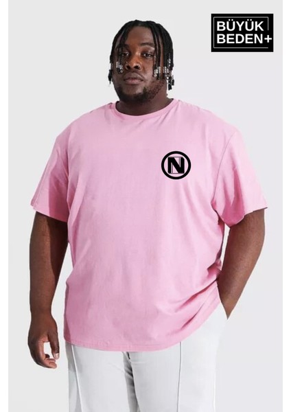 Süperlife Erkek Büyük Beden N Baskılı Bisiklet Yaka Tshırt SPR25BTS902