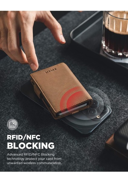 Tutuculu Pop-Up Kartlık, Rfıd Koruma, Metal Gövde, Deri, Minimalist Tasarım fiyatları