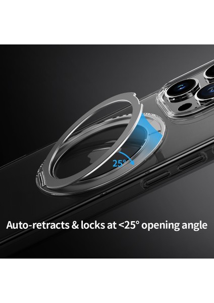 Iphone 16 Pro Max Crystal Rotating Magsafe Stantlı Kılıf Şeffaf fırsatları
