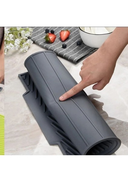 44X33 cm Antrasit Silikon Bulaşık Kurutma Matı, Şık ve Kullanışlı Bulaşıklık Aksesuarı fırsatları