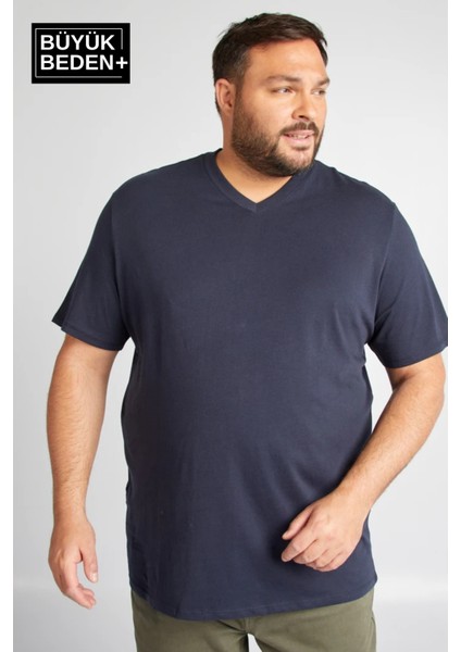 Süperlife Erkek Büyük Beden V Yaka Tshırt SPRBTS09 fiyatları