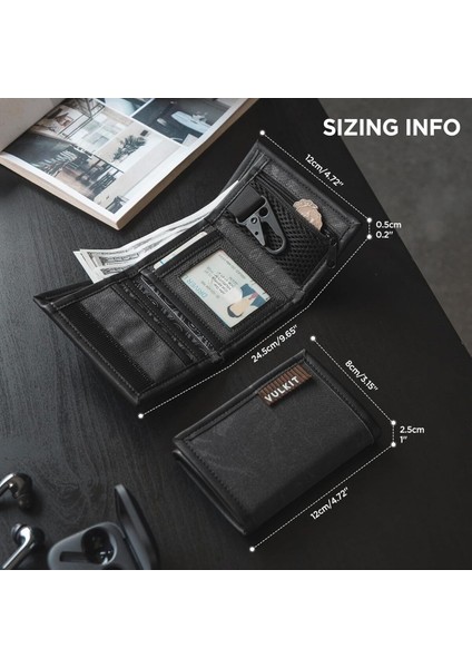 Su Geçirmez Erkek Cüzdan, Üç Katlı Katlanabilir Deri, Rfıd Engelleme fiyatları