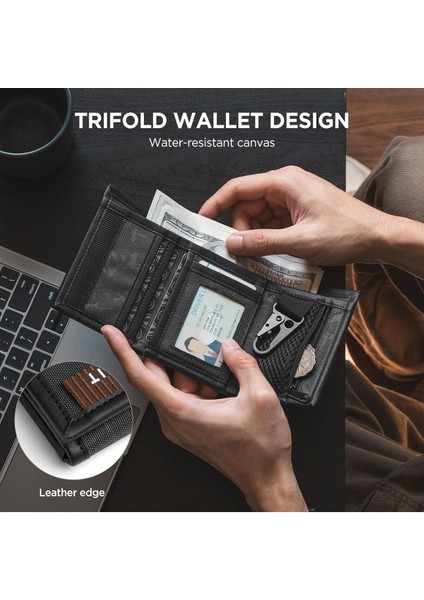 Su Geçirmez Erkek Cüzdan, Üç Katlı Katlanabilir Deri, Rfıd Engelleme fırsatları